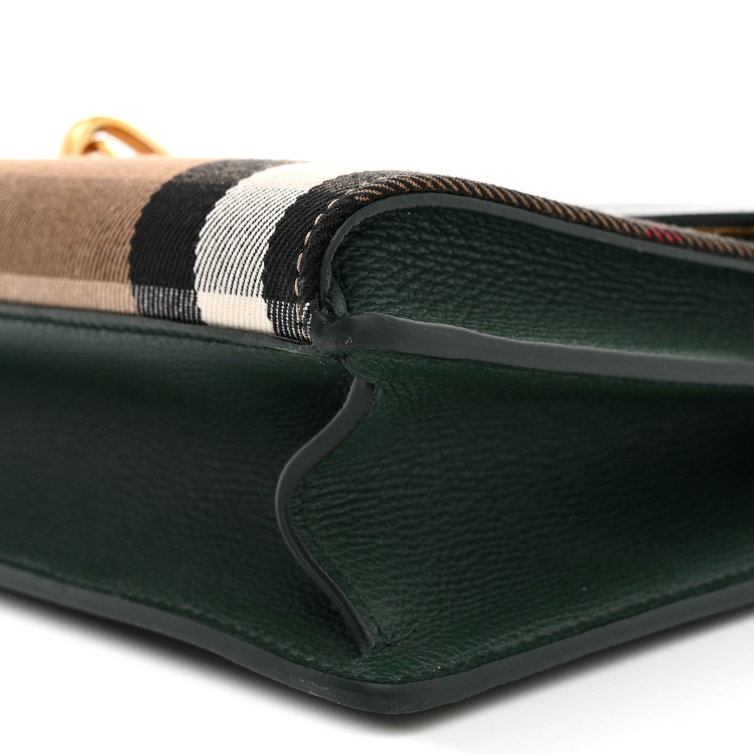 Burberry Derby Calfskin House Check Small Macken Crossbody Bag Vintage Green 10 of 10