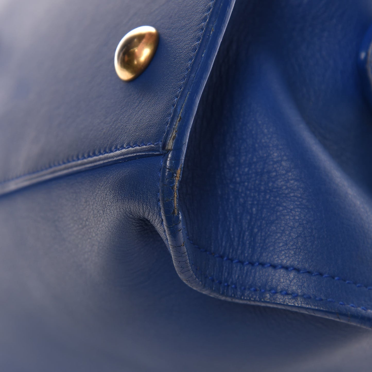 Calfskin Small Classic Y Cabas Royal Blue