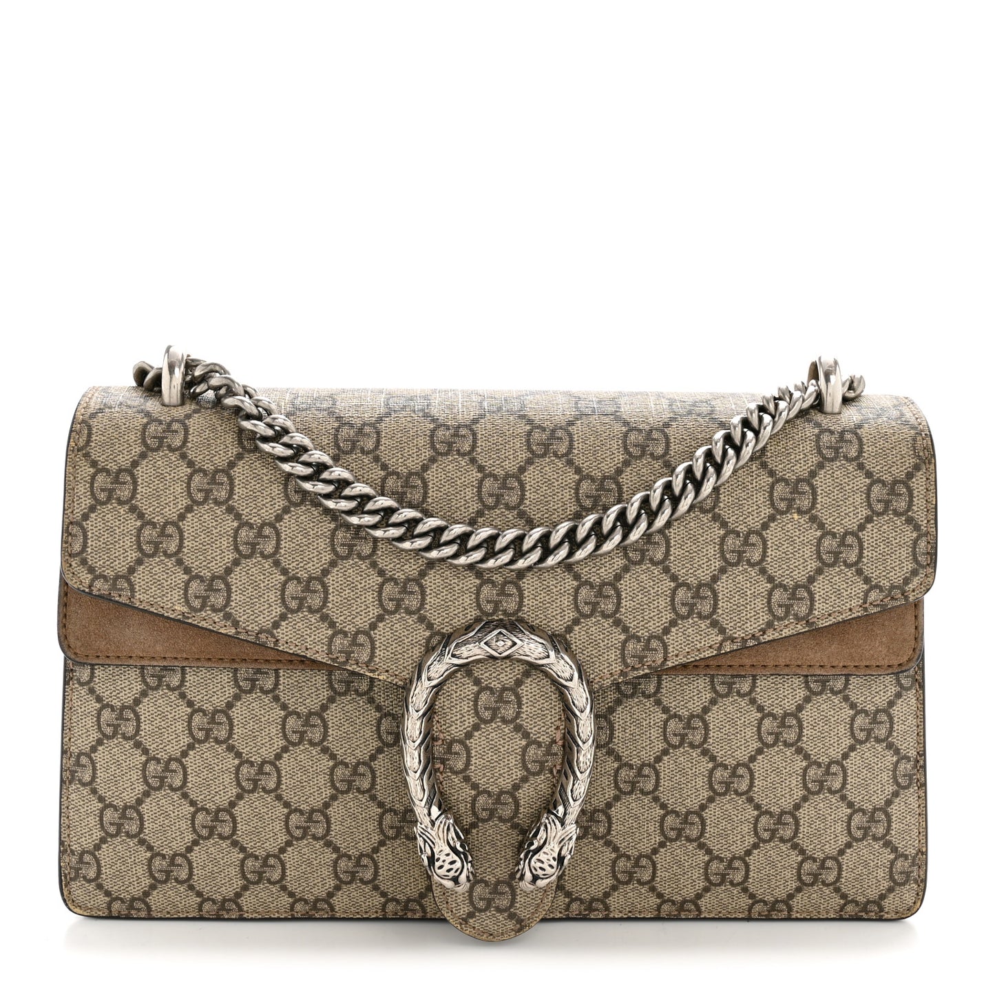GG Supreme Monogram Small Dionysus Shoulder Bag Taupe