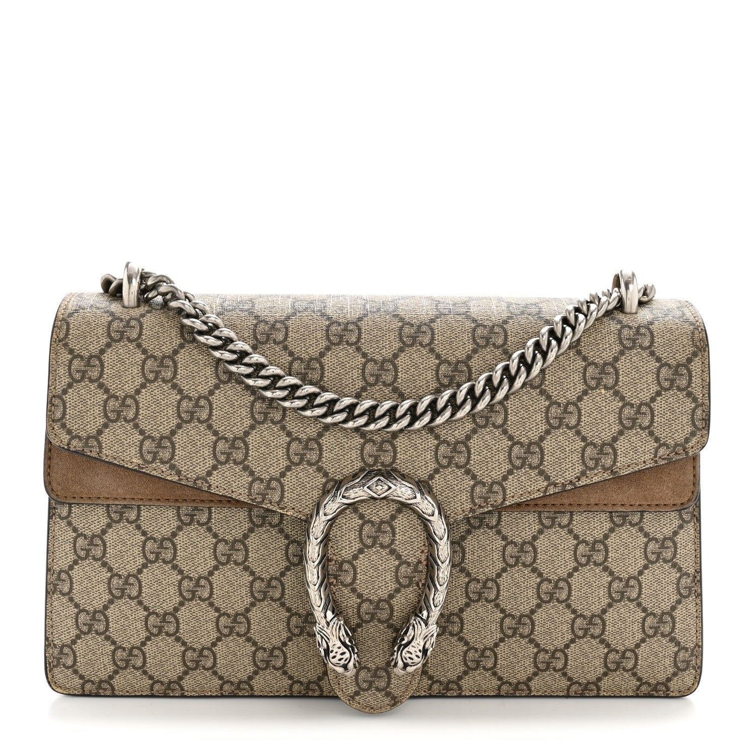 Gucci GG Supreme Monogram Small Dionysus Shoulder Bag Taupe 1 of 12