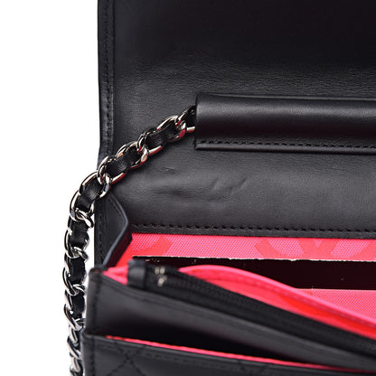 Chanel Calfskin Quilted Cambon Wallet On Chain WOC Black 11 of 16