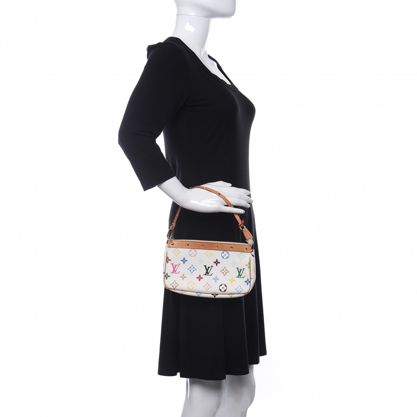 Monogram Multicolor Pochette Accessories White
