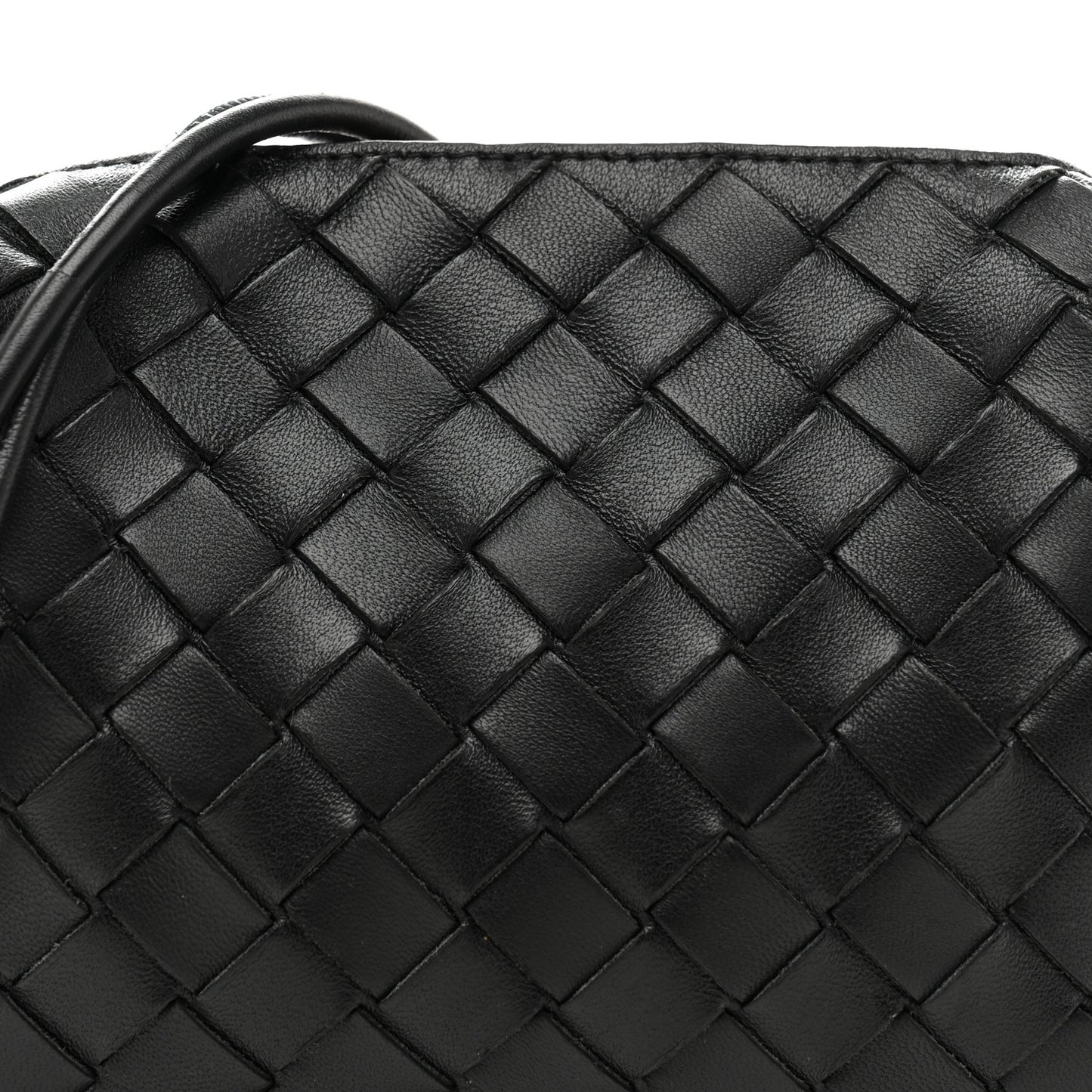 Nappa Intrecciato Mini Loop Camera Bag Black
