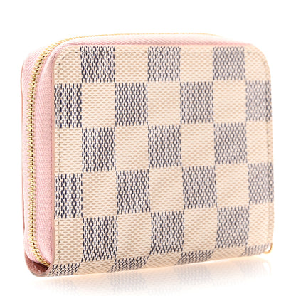 Louis Vuitton Damier Azur Zippy Coin Purse Rose Ballerine 3 of 7