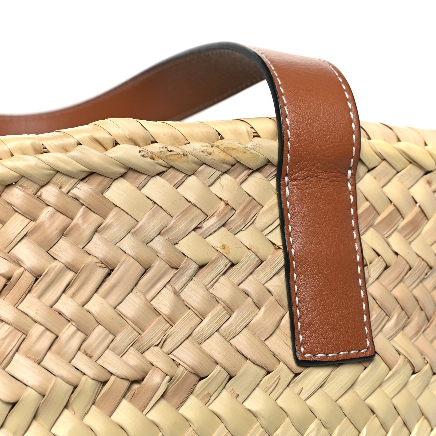 Raffia Small Basket Tote Bag Natural Tan