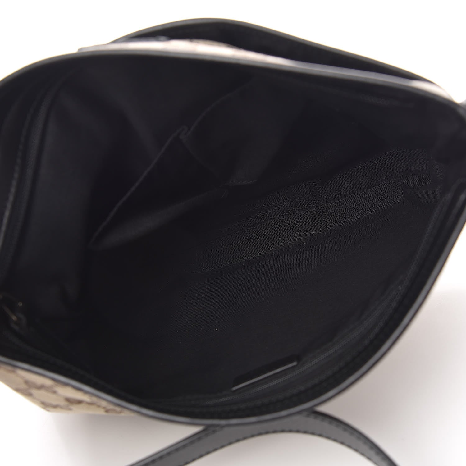 Gucci GG Monogram Web Flat Messenger Bag Black 5 of 11