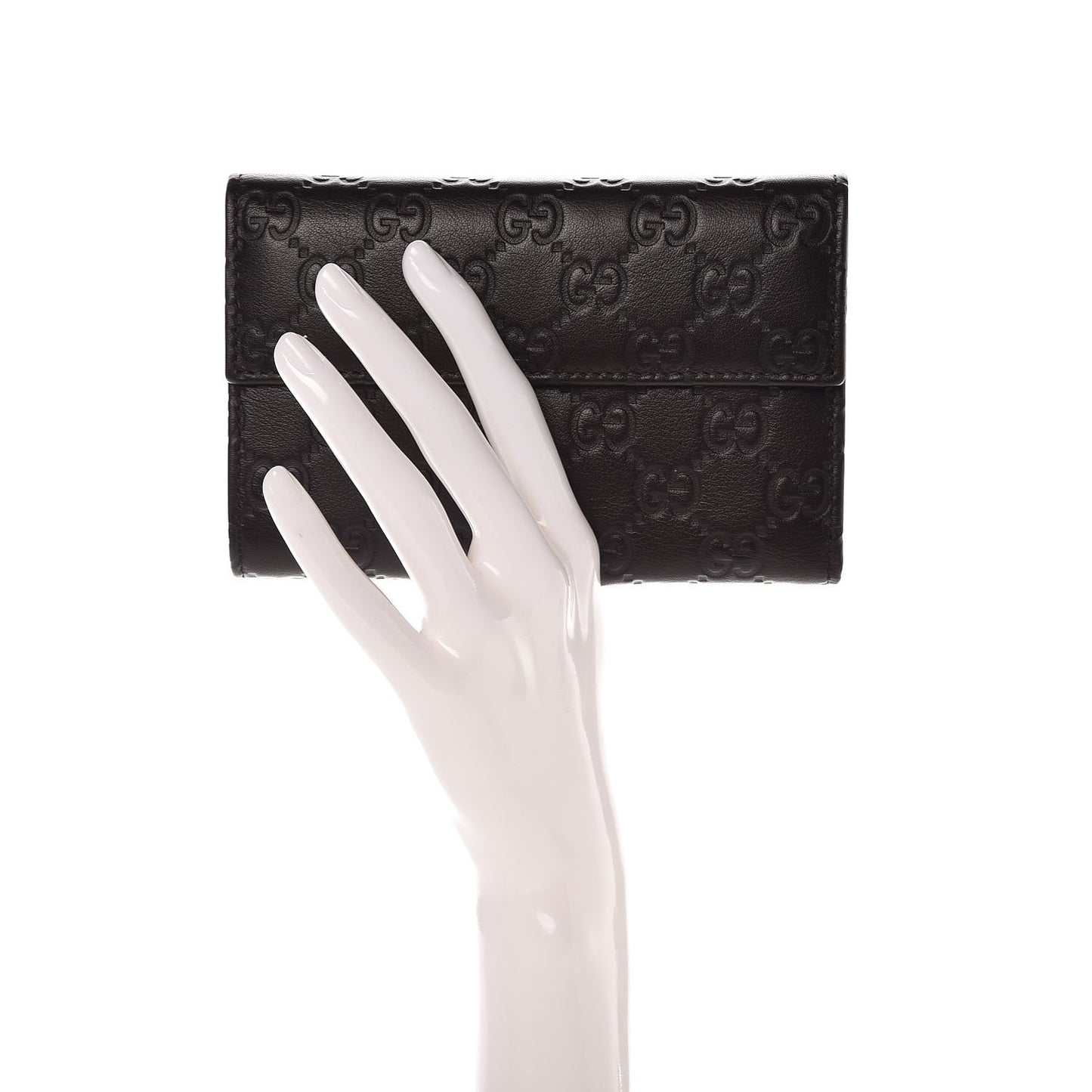 Guccissima Continental Flap Wallet Dark Brown