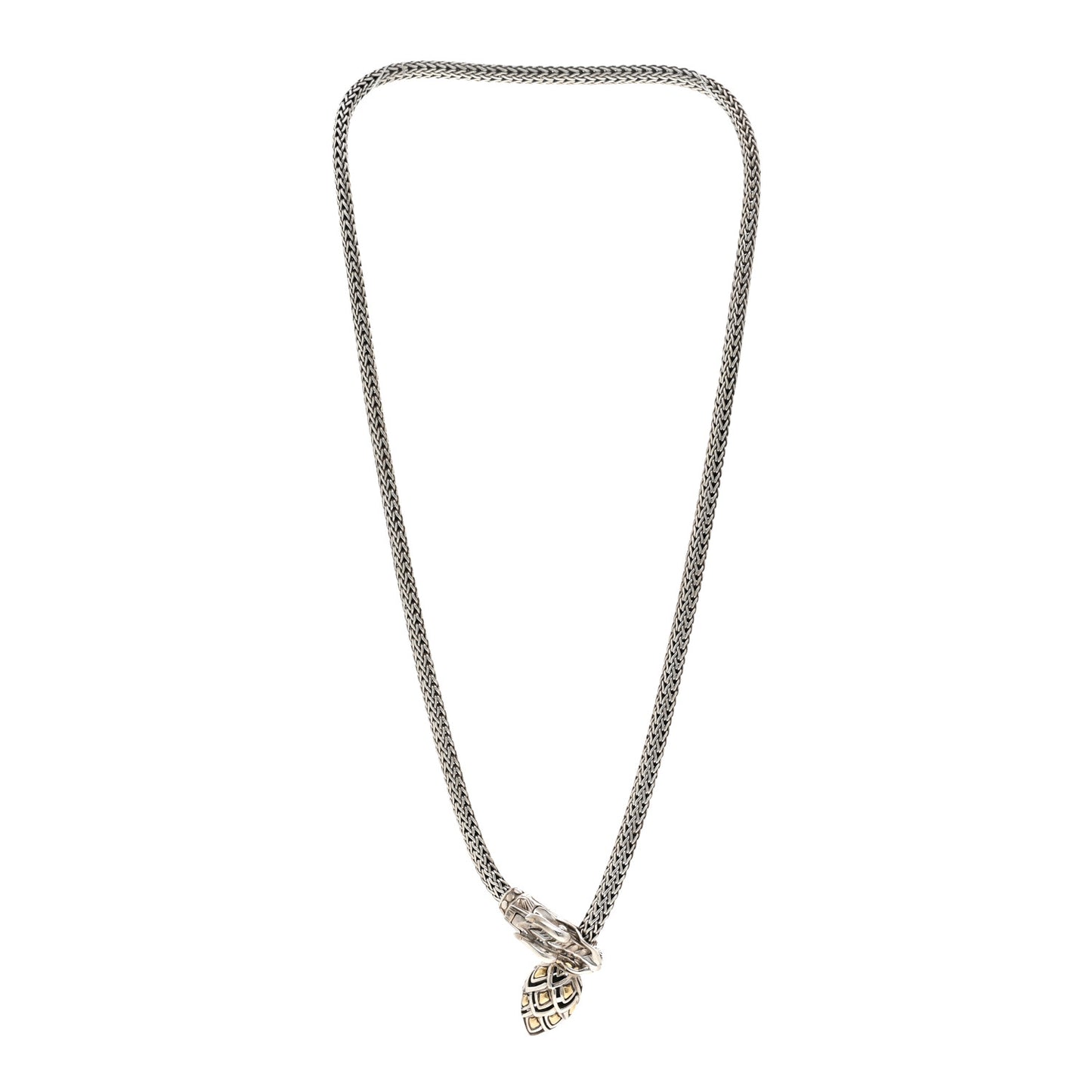 Sterling Silver 18K Yellow Gold Legends Naga Dragon Lariat Necklace