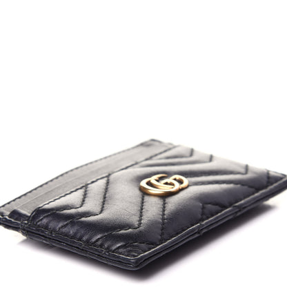 Gucci Calfskin Matelasse GG Marmont Card Holder Black 7 of 9