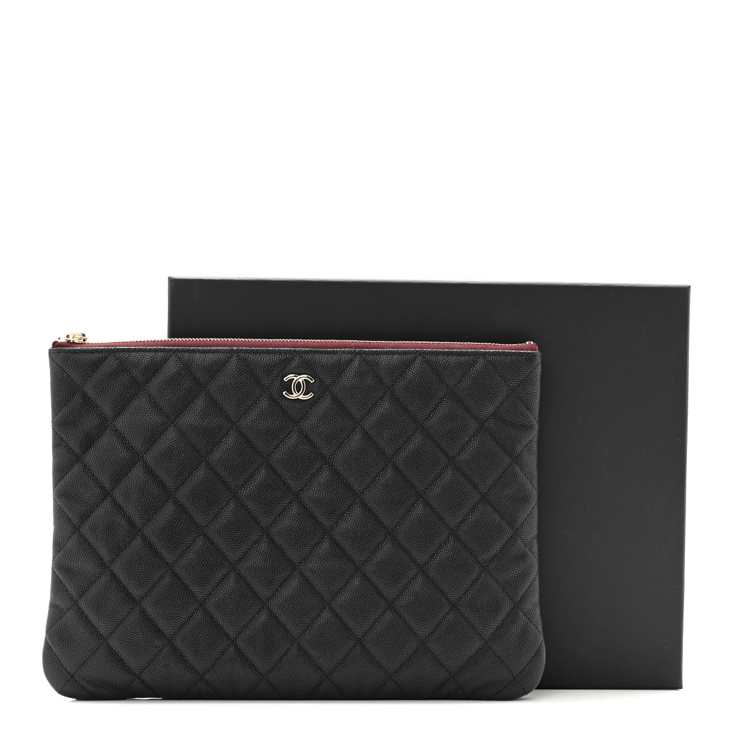 Chanel Caviar Quilted Medium Cosmetic Case Black 20 of 20