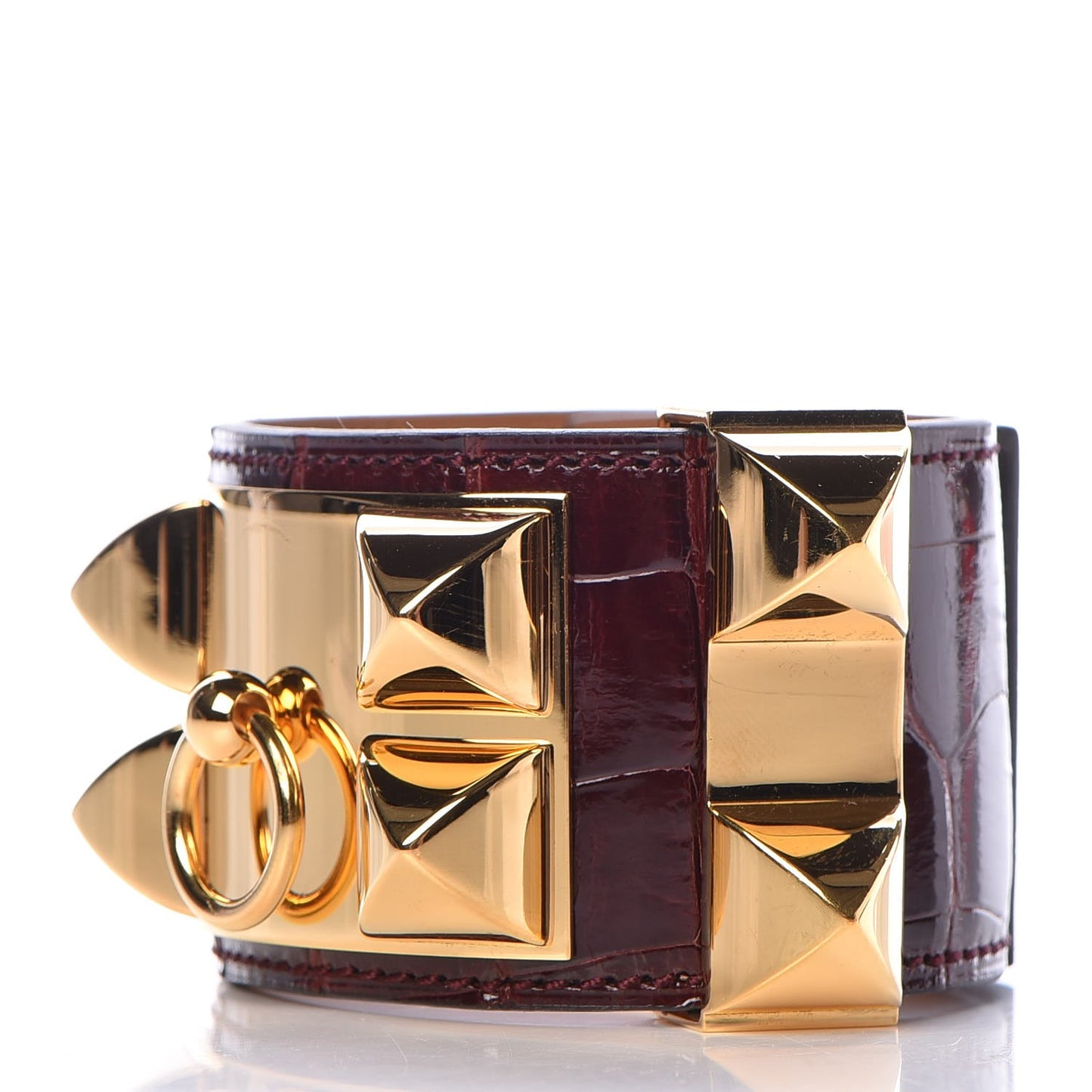 Shiny Alligator Collier De Chien CDC Bracelet S Rouge H