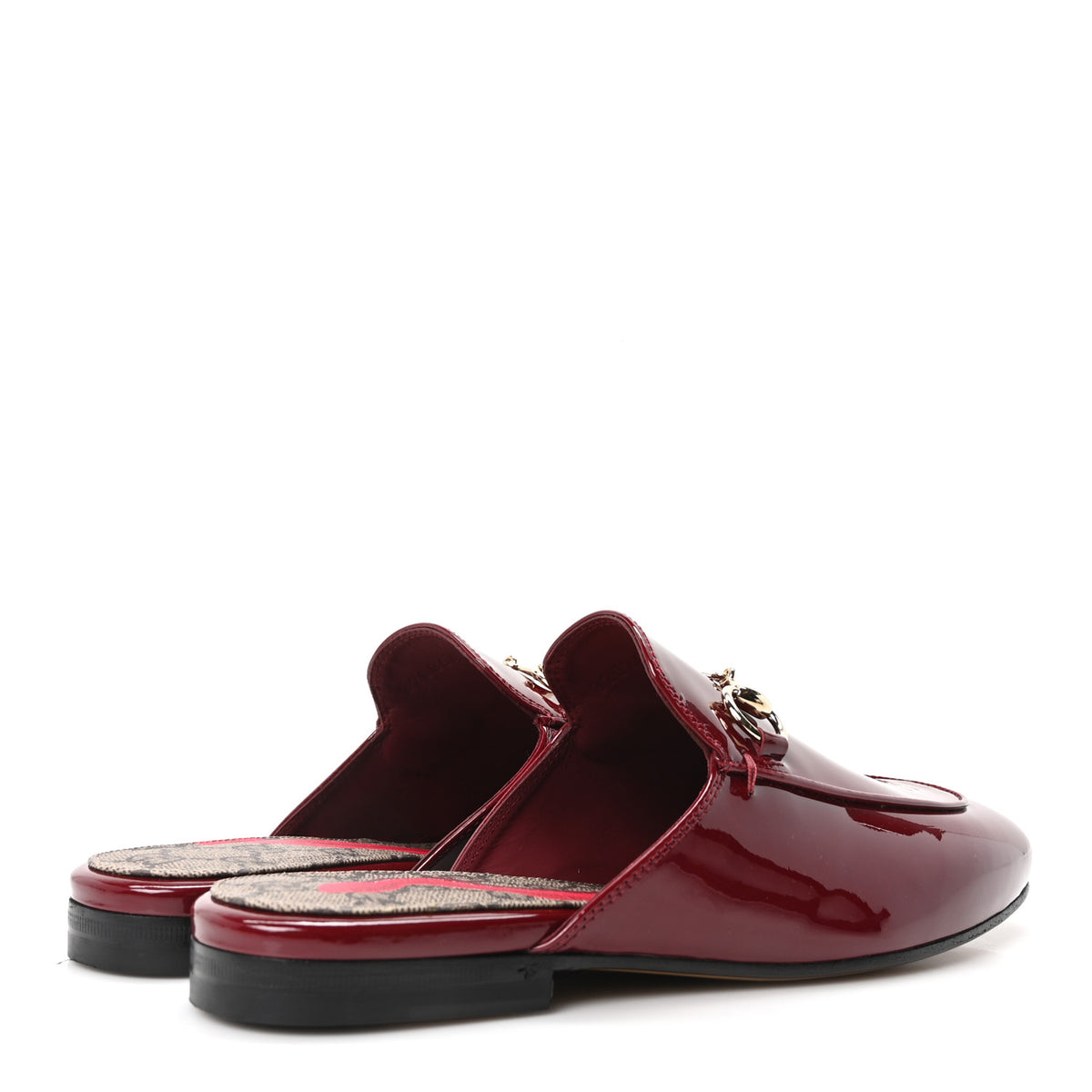 Patent Womens Princetown Slippers 36 Rosso Ancora