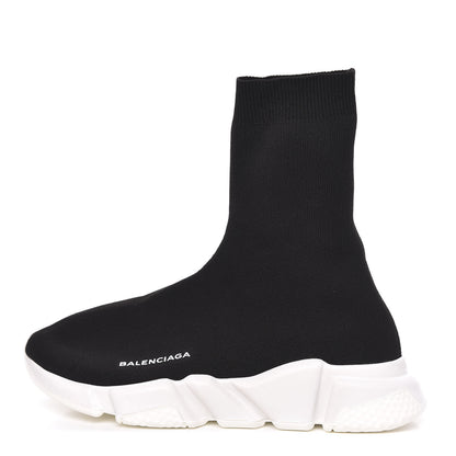 Balenciaga Neoprene Knit Mens Speed Sock Sneakers 39 Black White 1 of 7
