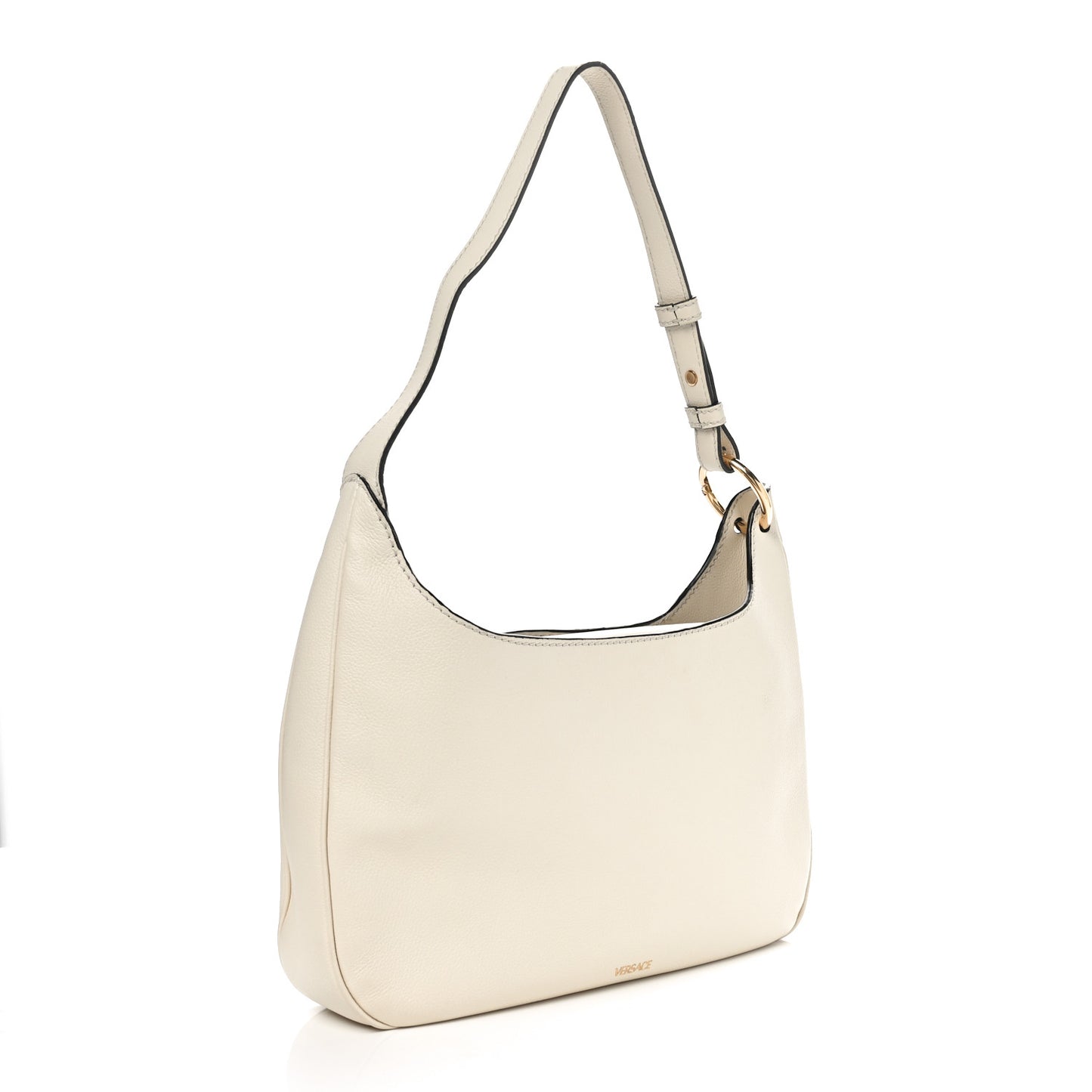 Calfskin La Medusa Hobo Crossbody White