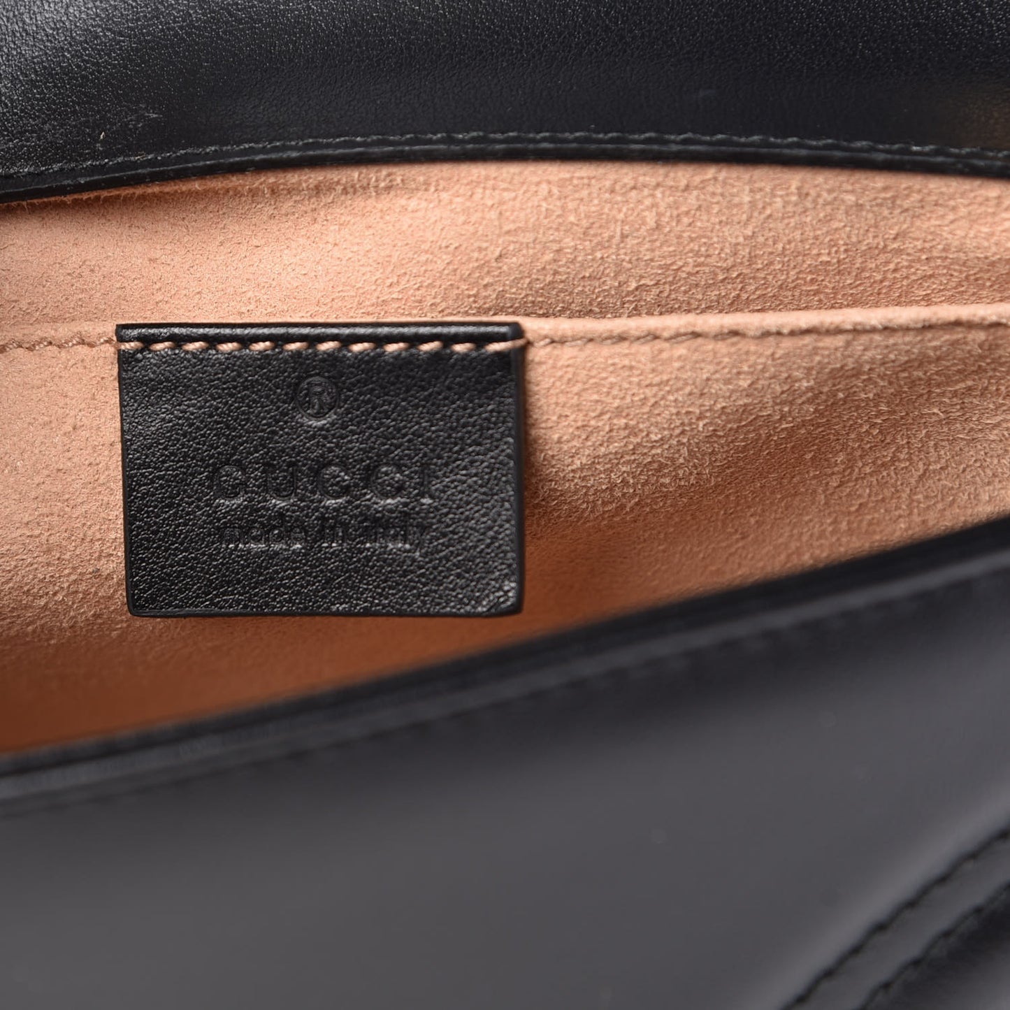 Calfskin Matelasse Mini GG Marmont Shoulder Bag Black