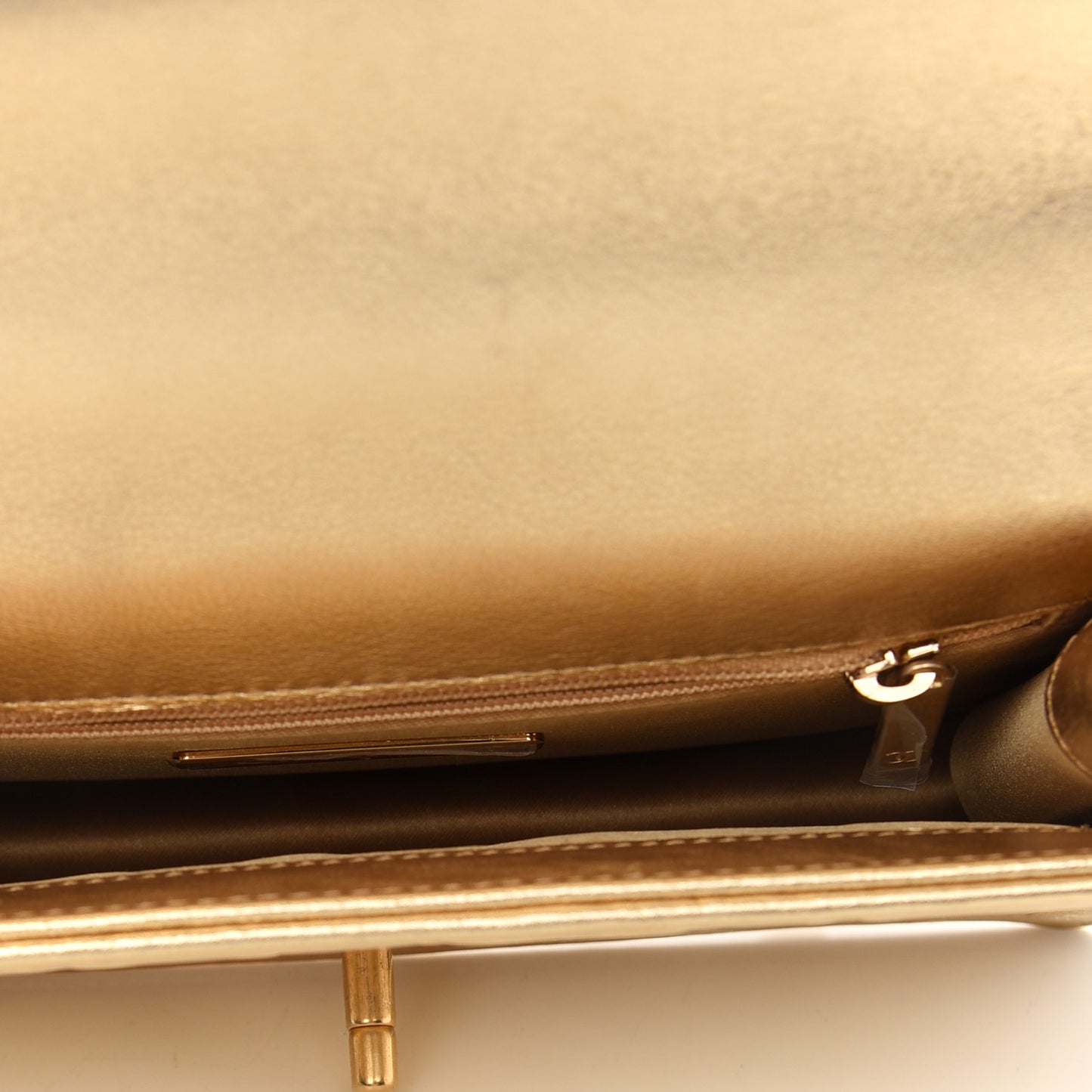 Metallic Calfskin Cocallover Flap Gold
