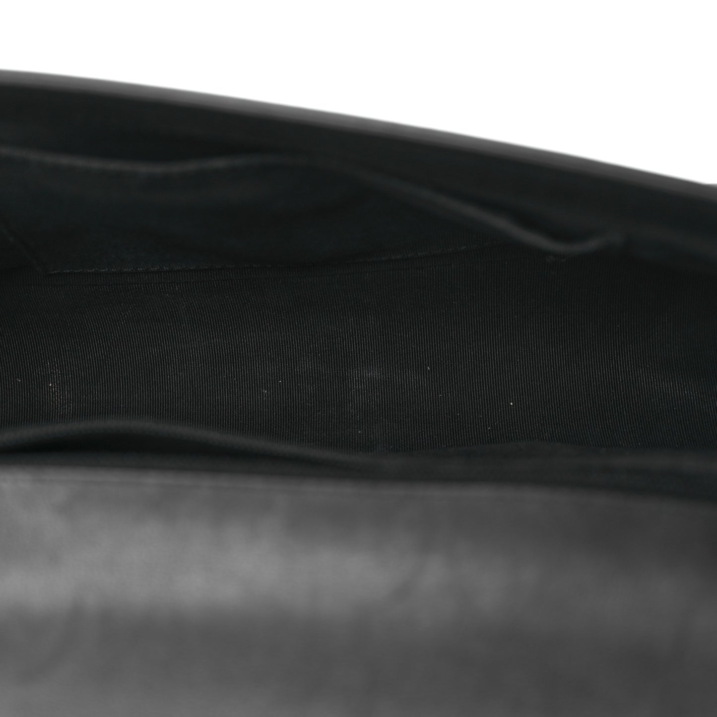 Patent Calfskin Quilted New Medium Plexiglass Boy Flap Black