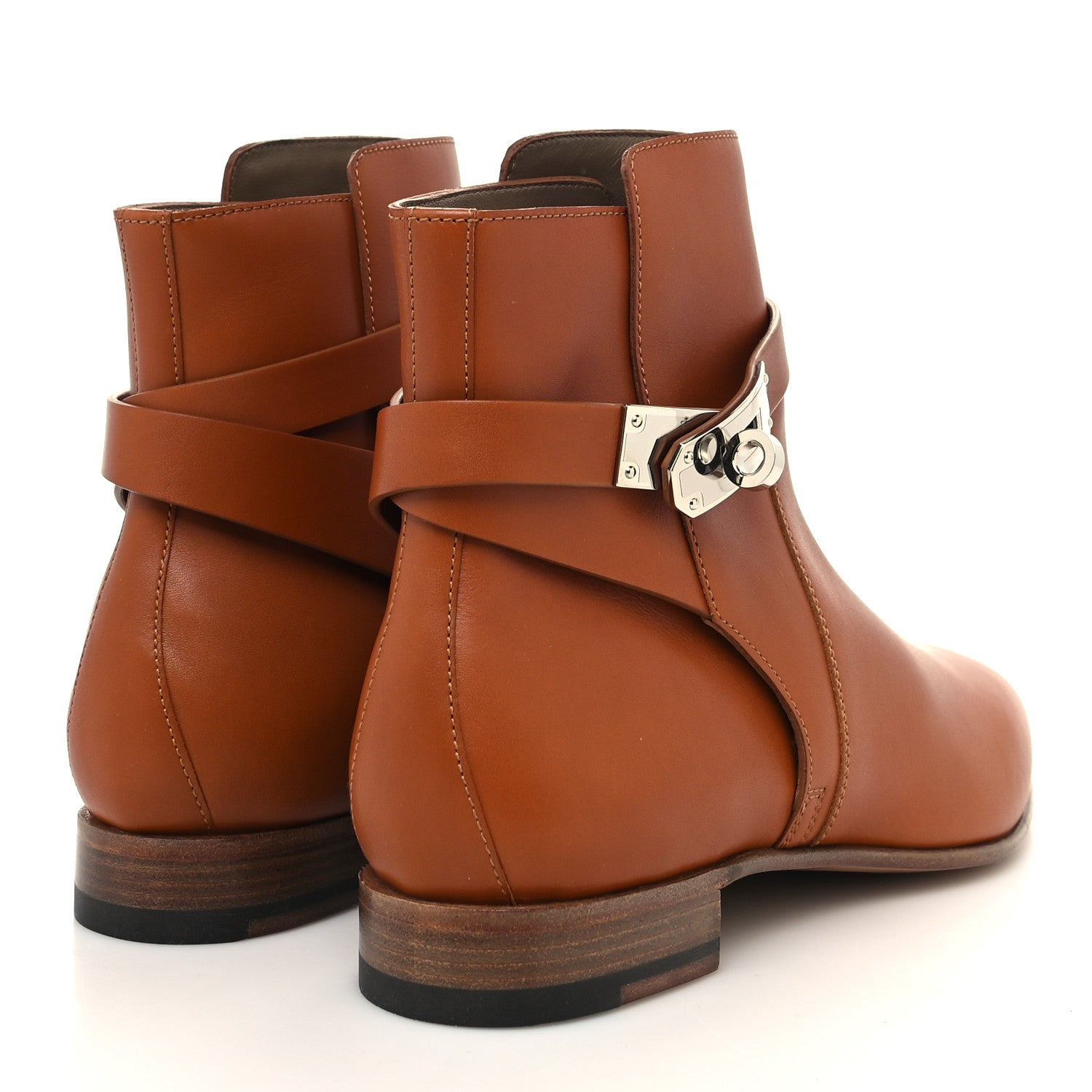 Hermes Calfskin Neo Low Boots 37.5 Natural 4 of 8