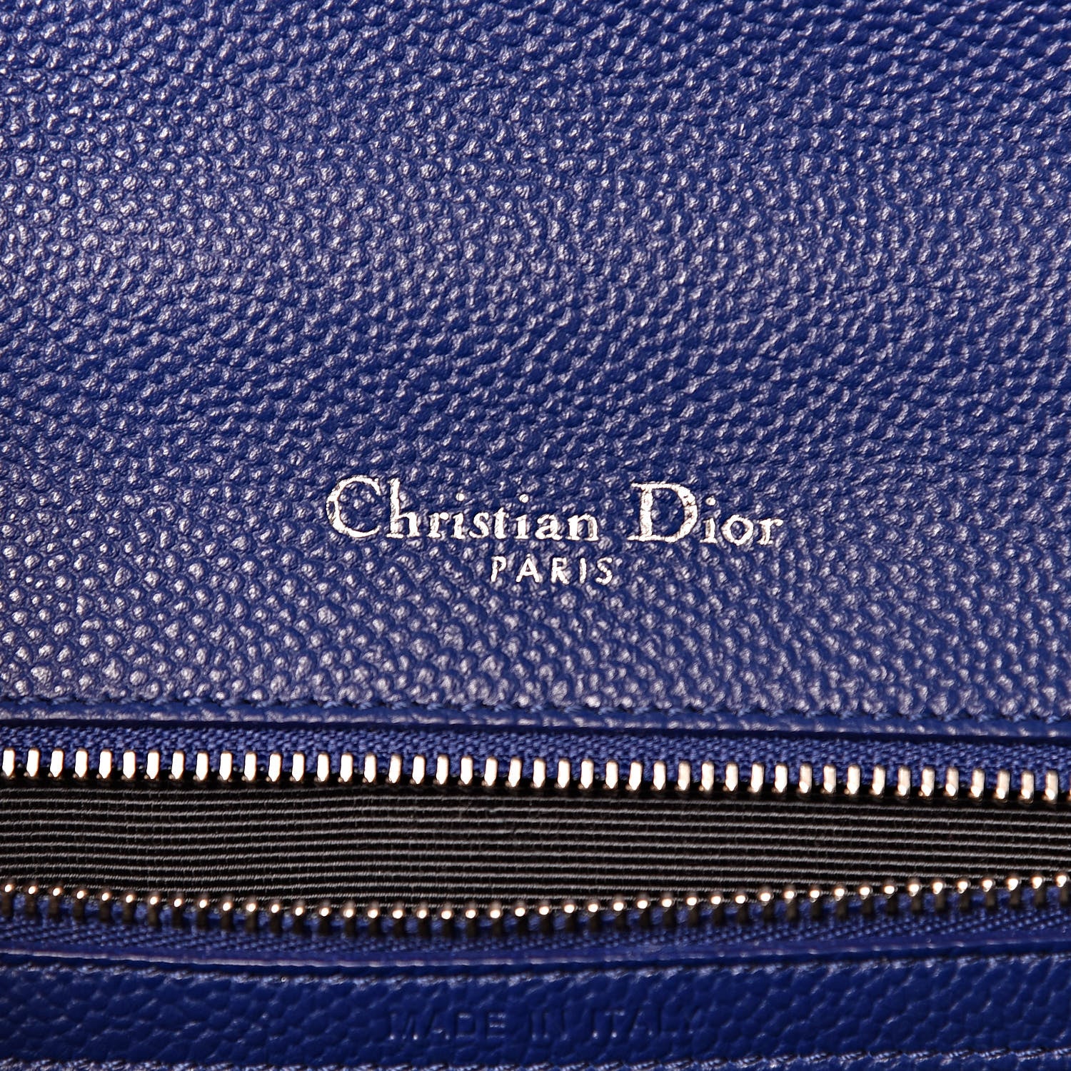 Christian Dior Grained Calfskin Small Diorama Flap Bag Bleu De Minuit 6 of 13