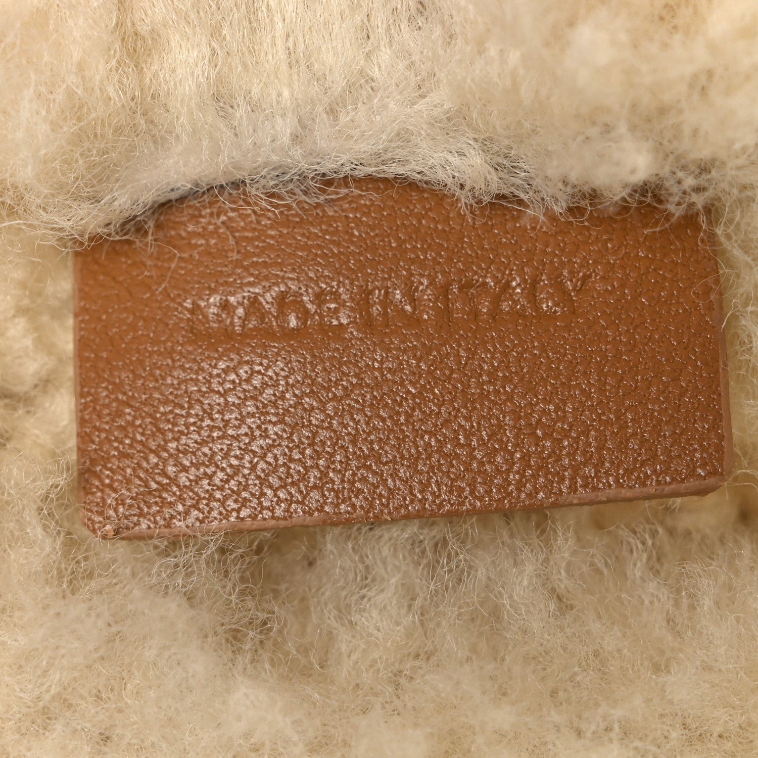 Celine Suede Shearling Triomphe Medium Louise Bag Tabaco Cream 8 of 13