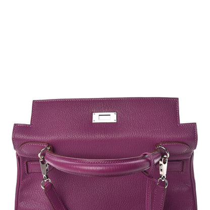 Hermes Chevre Mysore Horseshoe Kelly Retourne 28 Anemone Iris 22 of 42