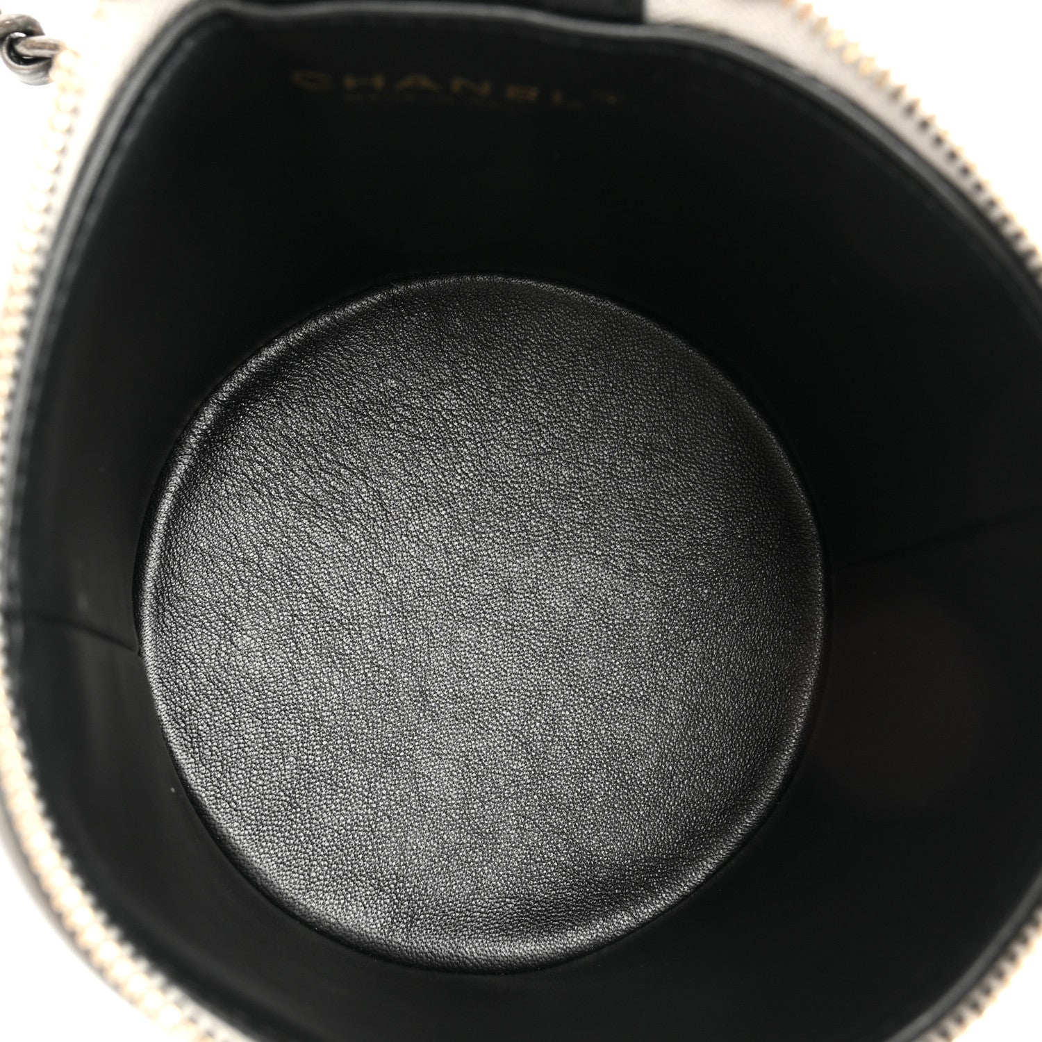 Chanel Metallic Lambskin Quilted Side Note Vanity Grey 5 of 11