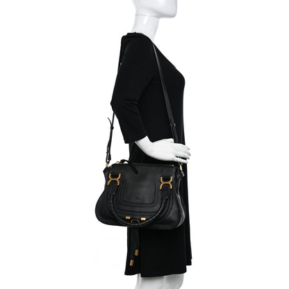 Chloe Calfskin Small Marcie Satchel Black 2 of 13