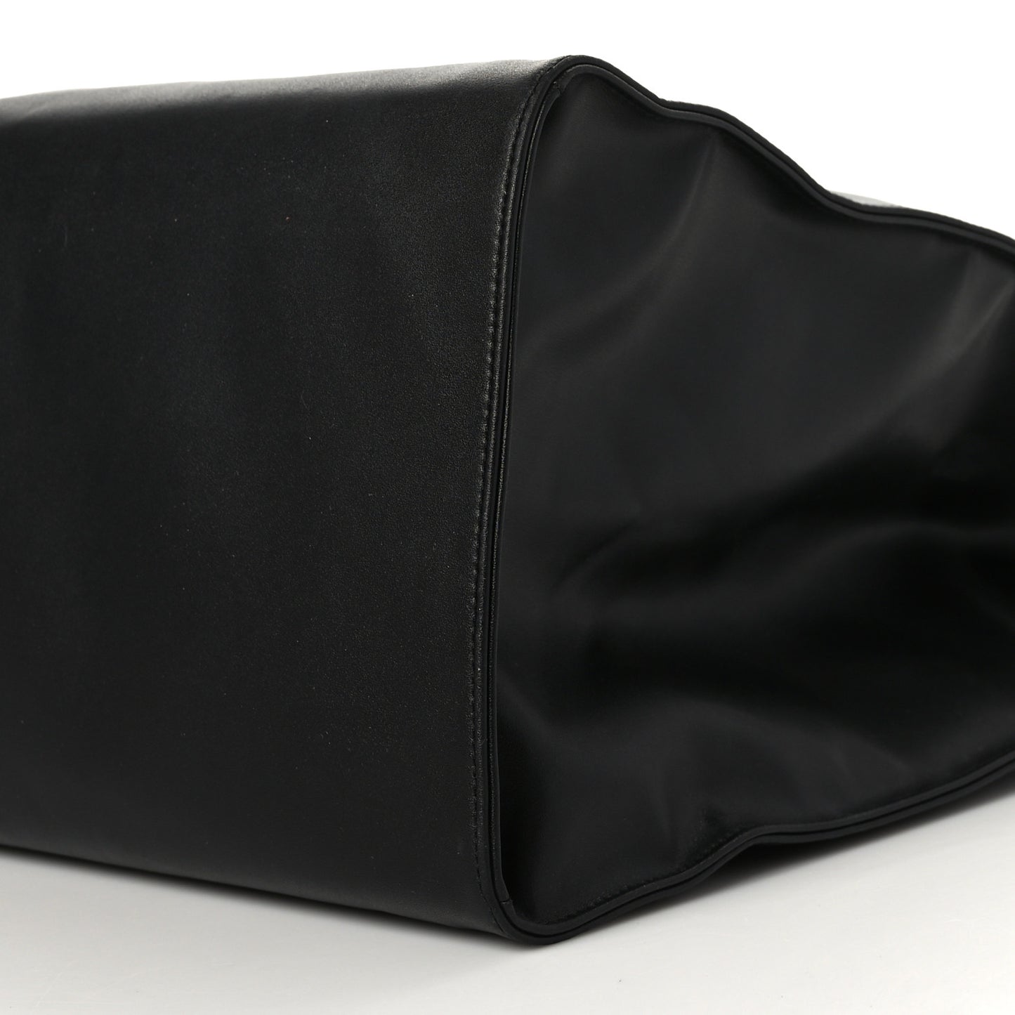 Vegan Leather Large Shopping Bag Black