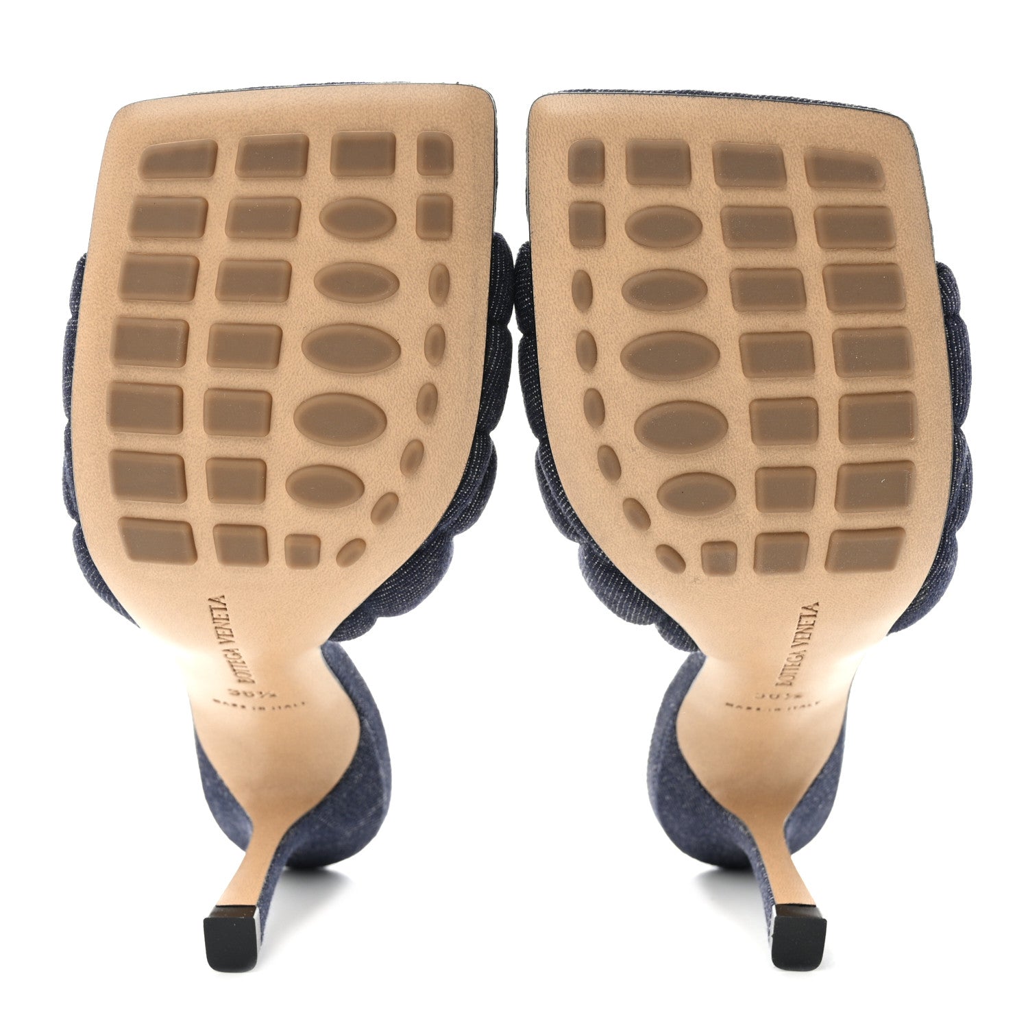 Bottega Veneta Denim Matelasse Padded Mule Sandals 36.5 Indigo 5 of 9