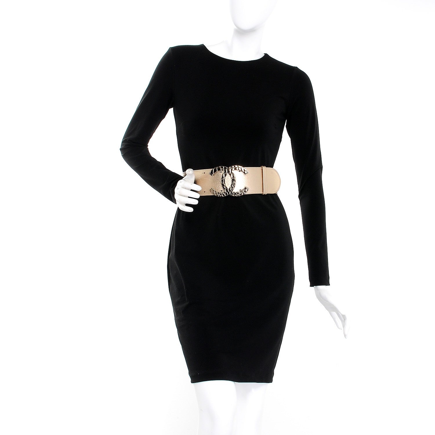 Chanel Metallic Lambskin CC Buckle Wide Belt 70 28 Gold 2 of 10