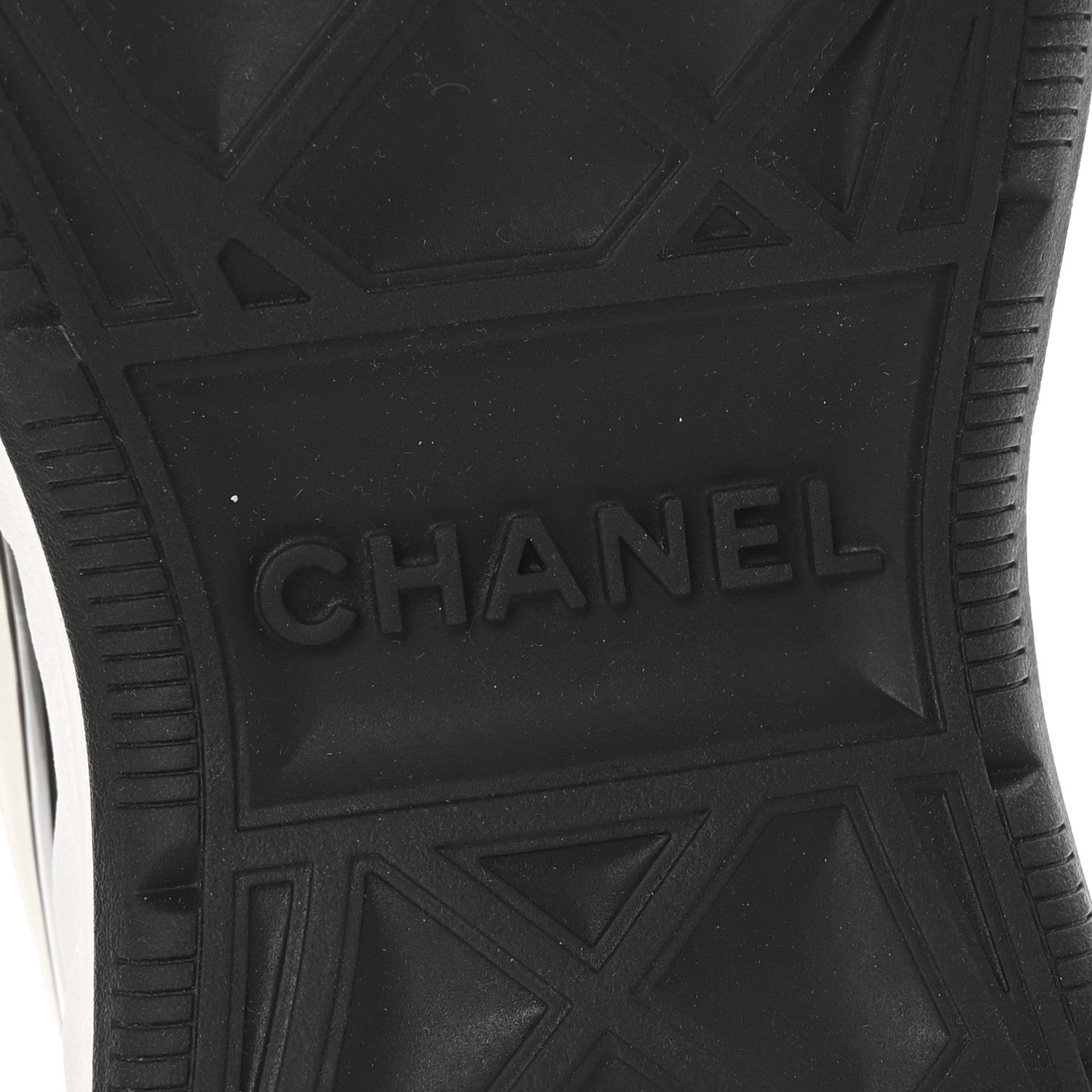 Chanel Fabric Calfskin Suede CC Sneakers 36 Ivory Black 7 of 9