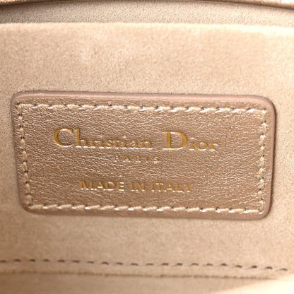 Christian Dior Metallic Lambskin Cannage Small Lady D-Joy Champagne 5 of 9