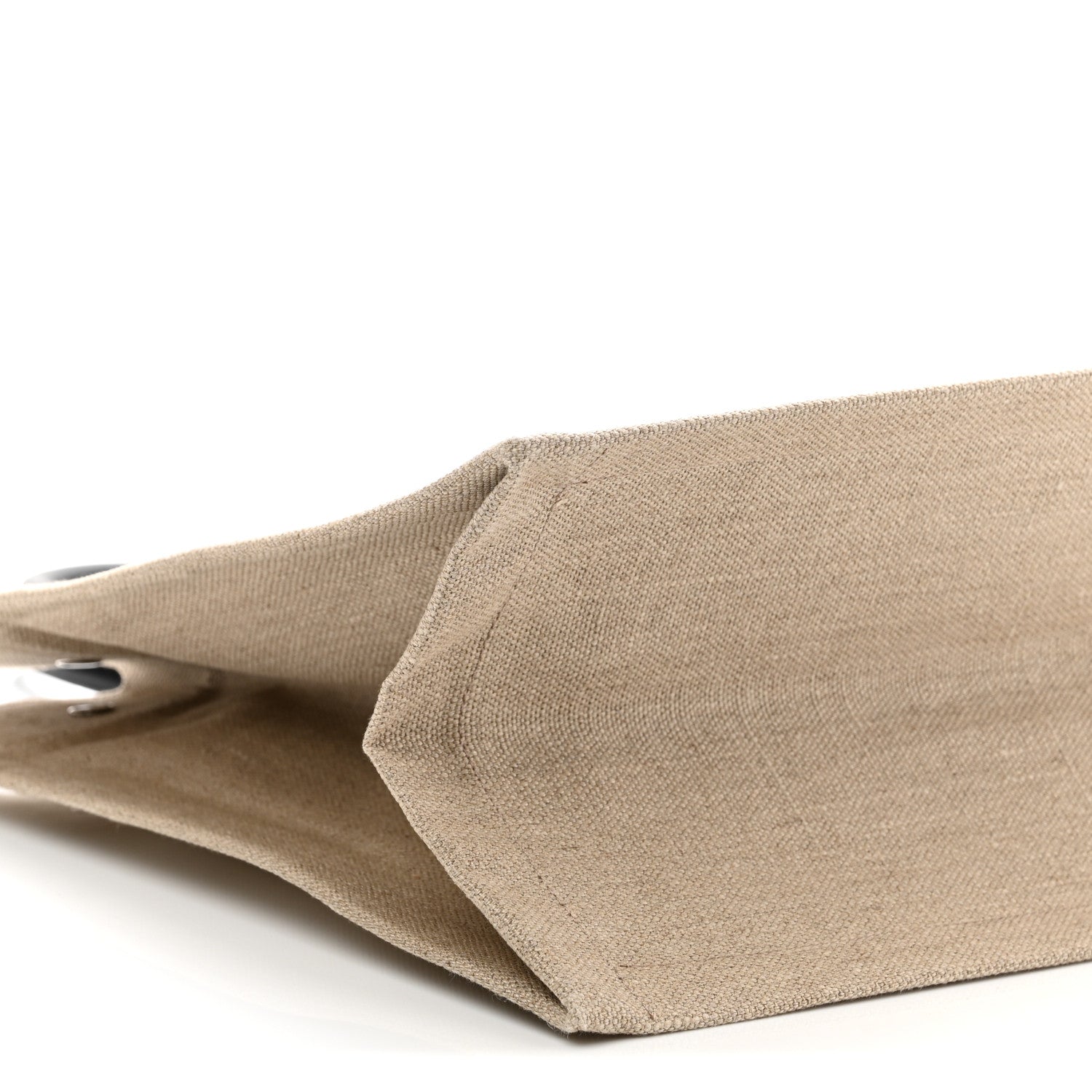 Saint Laurent Linen Calfskin Small Rive Gauche Tote Optic White 9 of 10