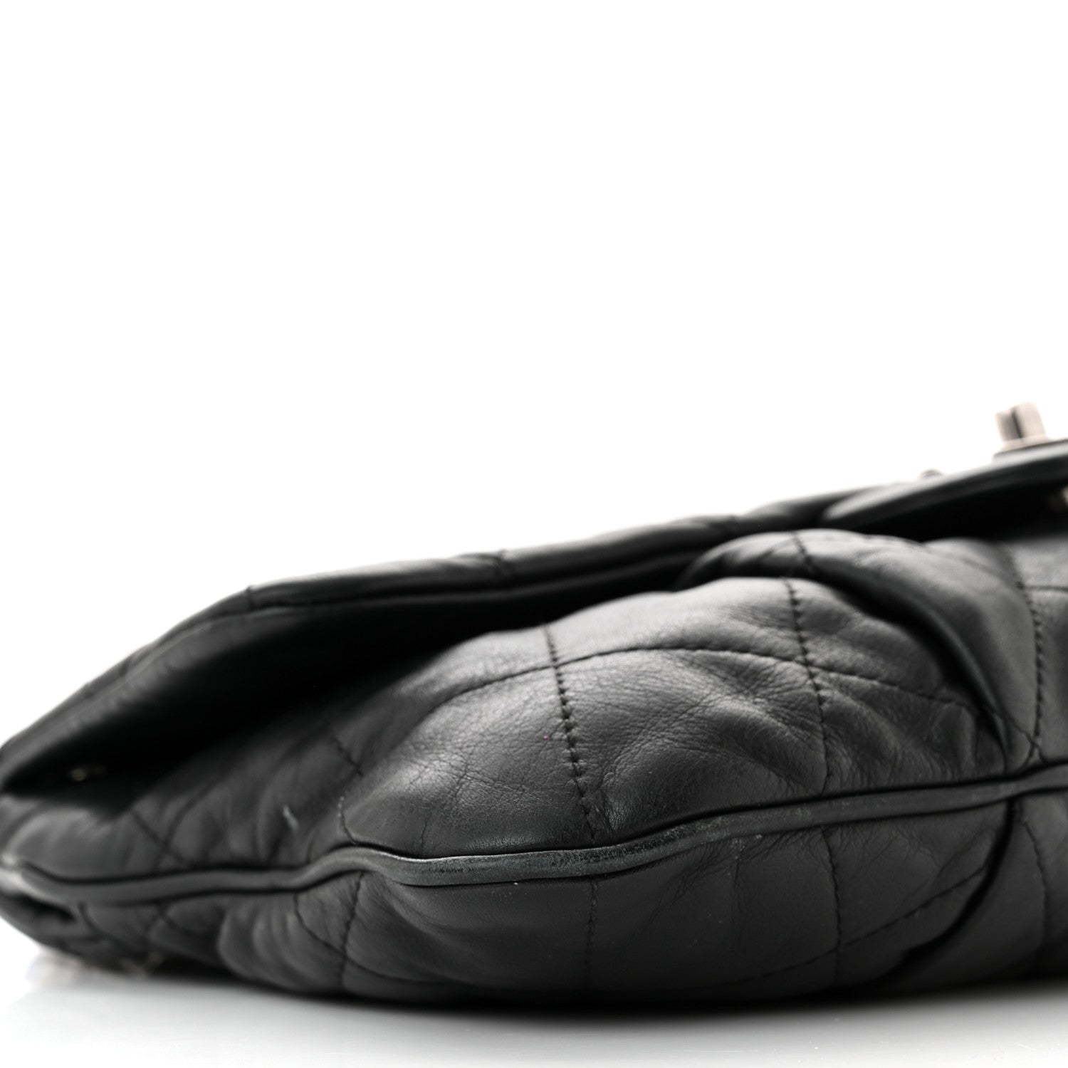 Chanel Calfskin Coco Pleats Messenger Flap Black 9 of 10