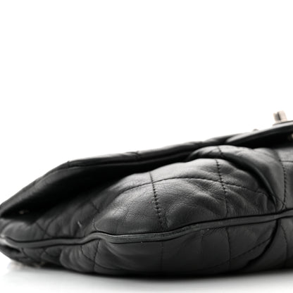 Chanel Calfskin Coco Pleats Messenger Flap Black 9 of 10