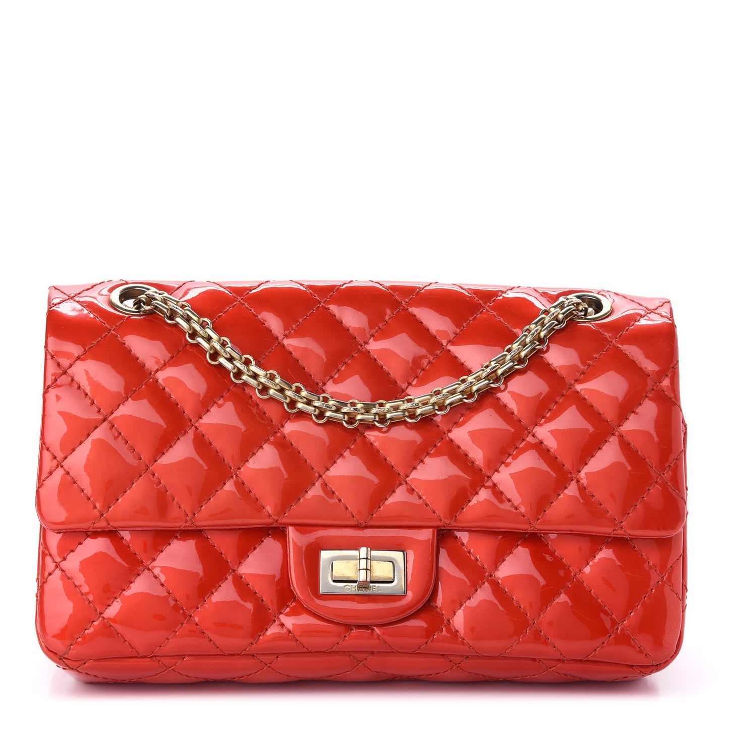 Patent Quilted Accordion Reissue 2.55 Flap Red