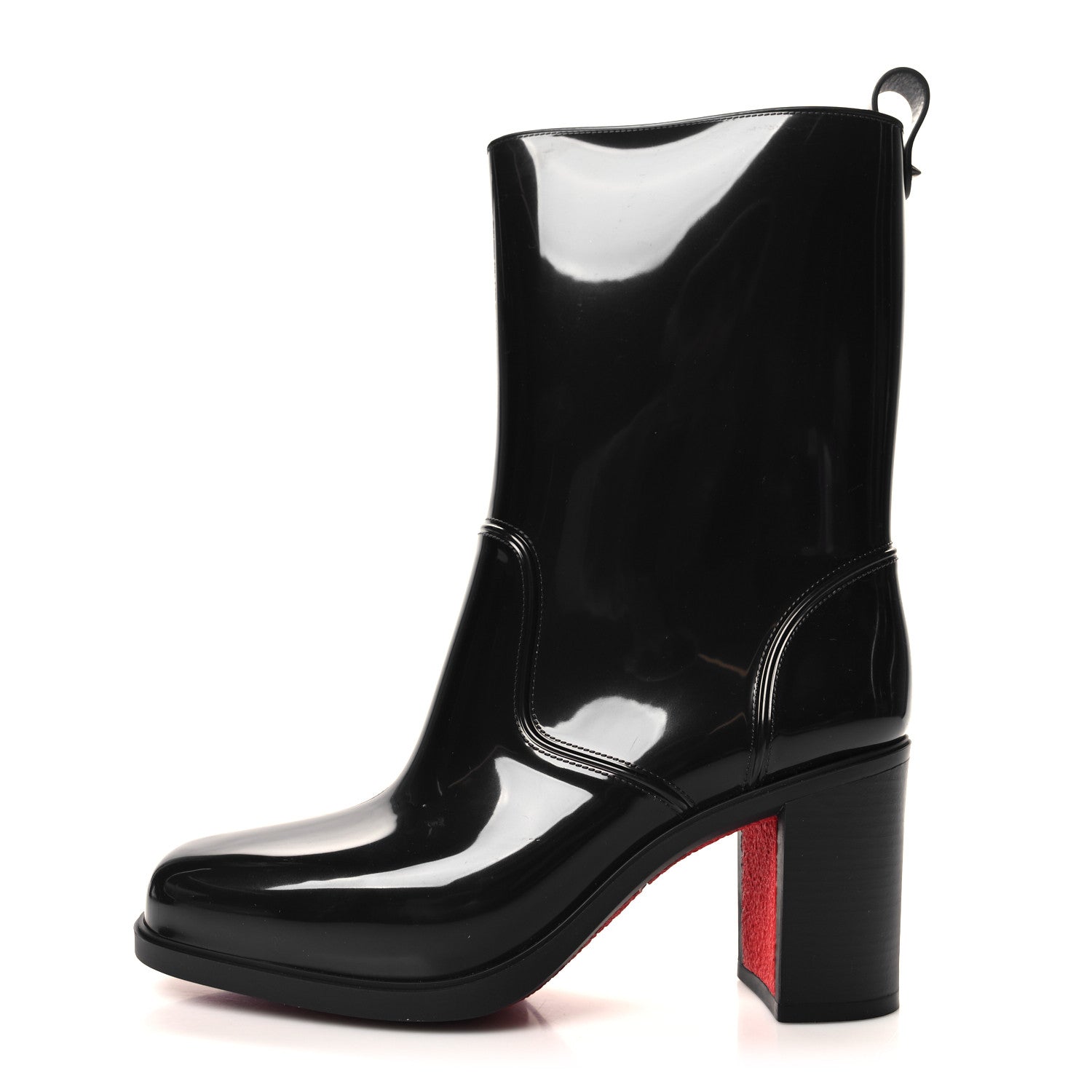 Christian Louboutin Recycled PVC Calfskin Loubirain 70 Boots 39 Black 1 of 7
