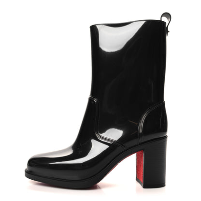 Christian Louboutin Recycled PVC Calfskin Loubirain 70 Boots 39 Black 1 of 7