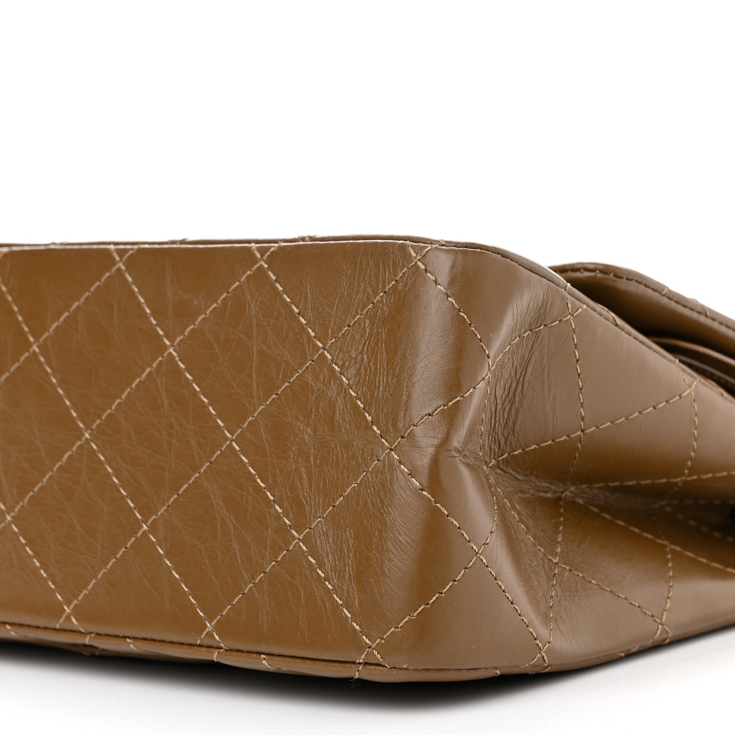 Aged Calfskin Quilted 2.55 Reissue 227 Flap Brown