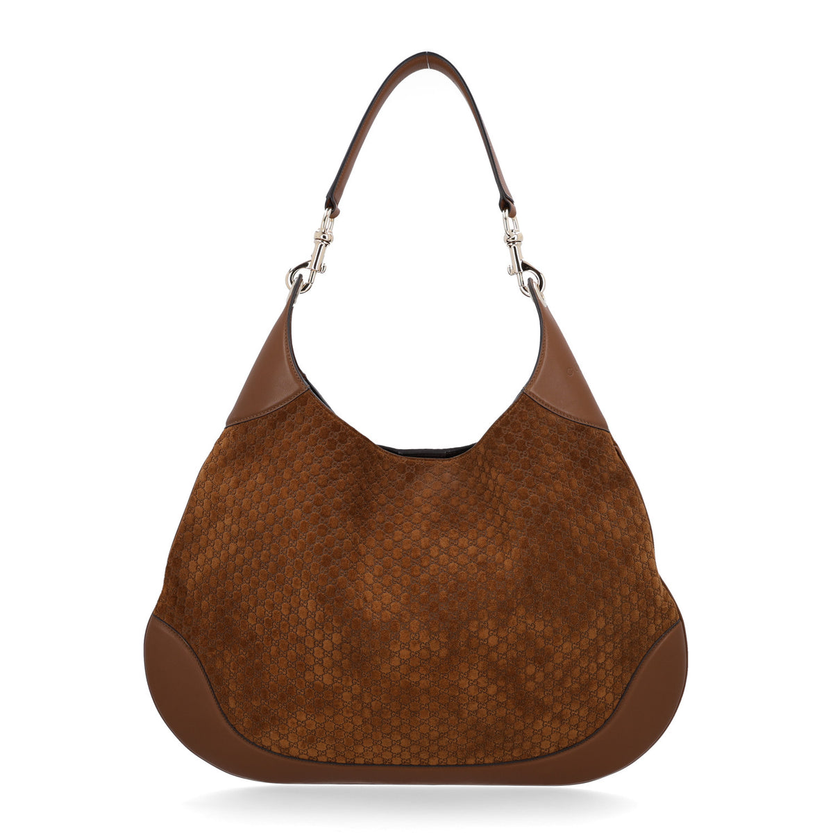 Gucci GG Suede B Large Shoulder Bag Brown 1 of 10