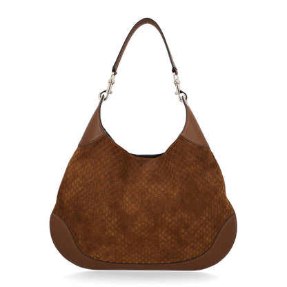 Gucci GG Suede B Large Shoulder Bag Brown 1 of 10