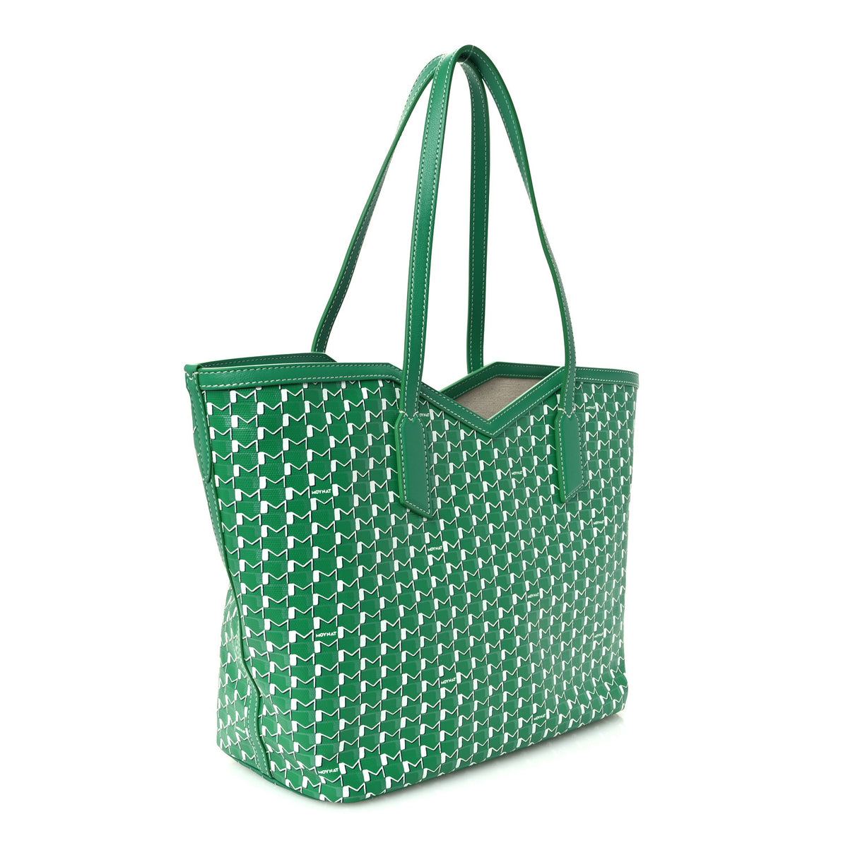 Moynat X KASING LUNG Calfskin Canvas M Labubu Tote MM Green Apple 4 of 12