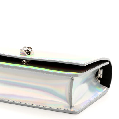 Alexander McQueen Iridescent Calfskin Skull Crossbody Silver 9 of 12