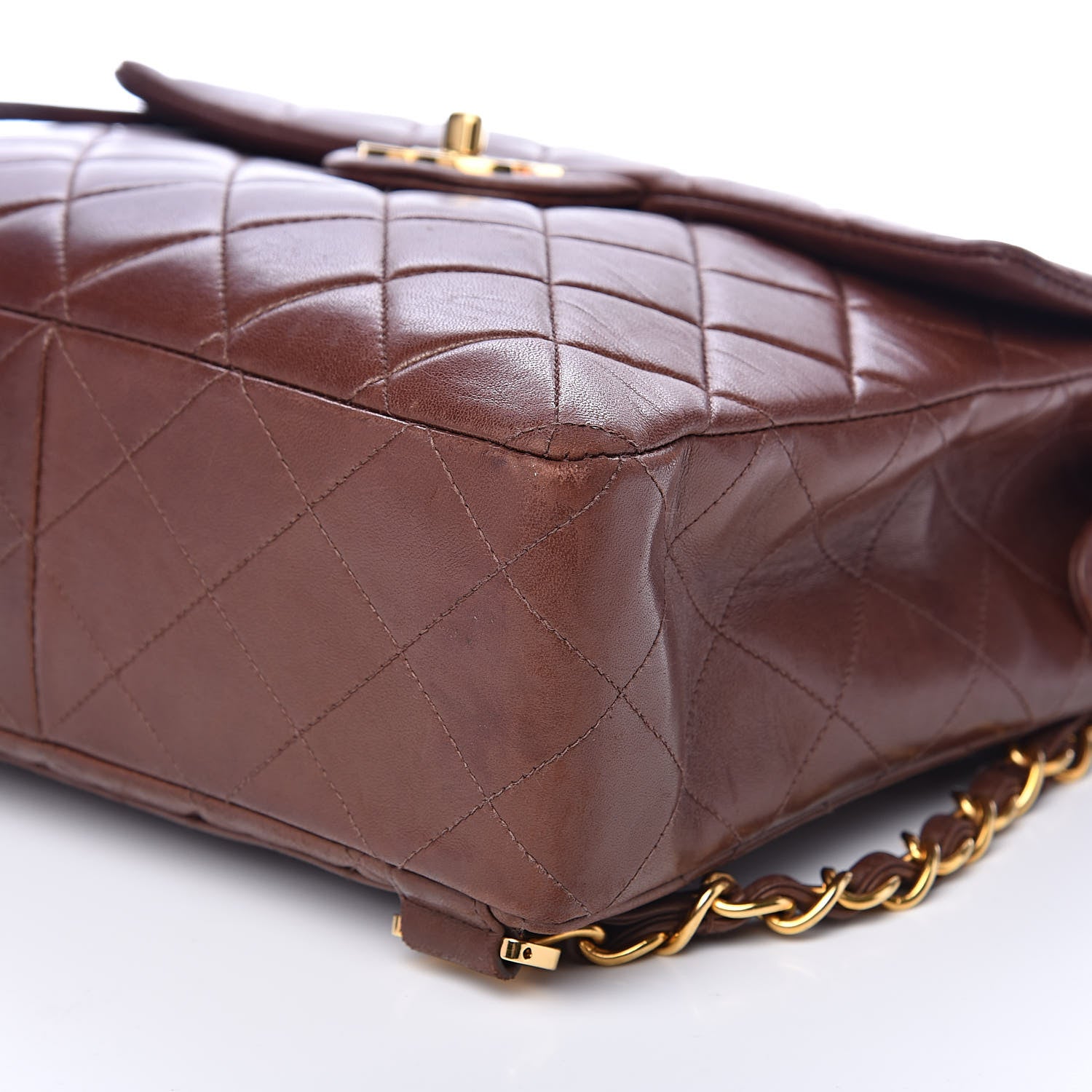 Chanel Lambskin Quilted Backpack Brown 9 of 20