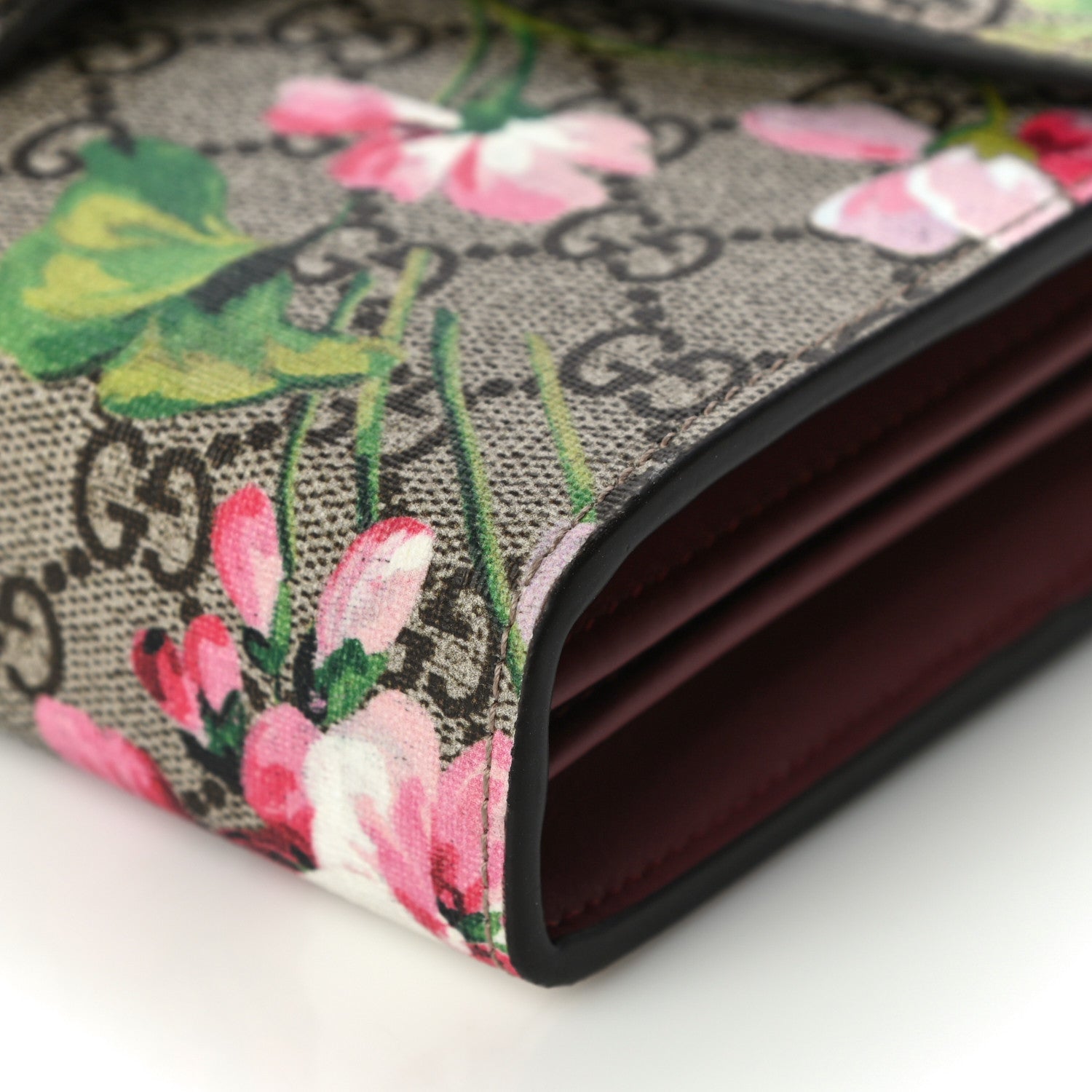 Gucci GG Supreme Monogram Blooms Mini Dionysus Chain Wallet Beige Multicolor Dry Rose 9 of 10