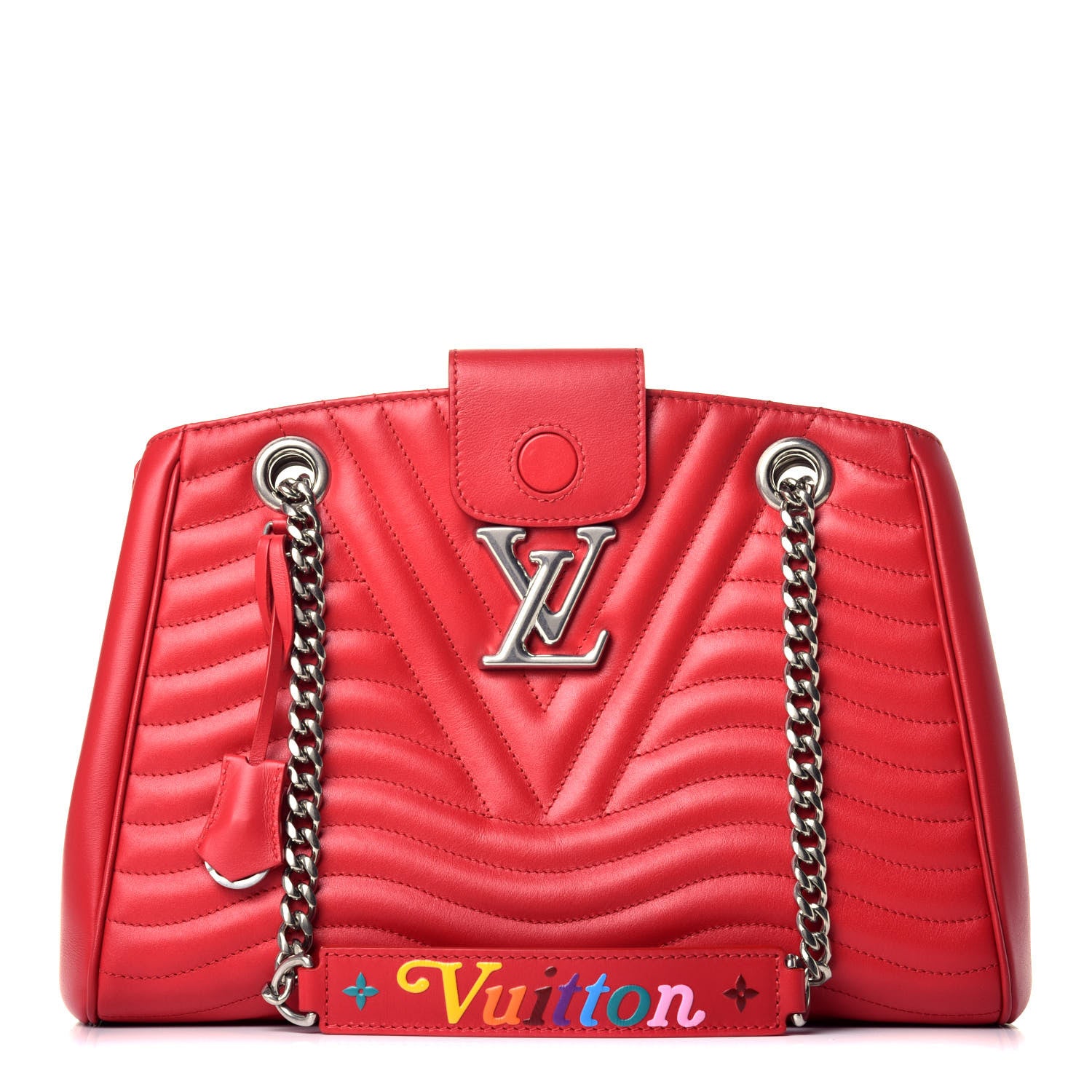 Louis Vuitton Calfskin New Wave Chain Tote Ecarlate 1 of 13