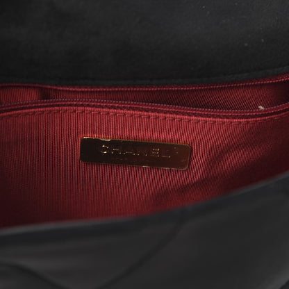 Chanel Velvet Quilted Medium 19 Flap Black 9 of 11