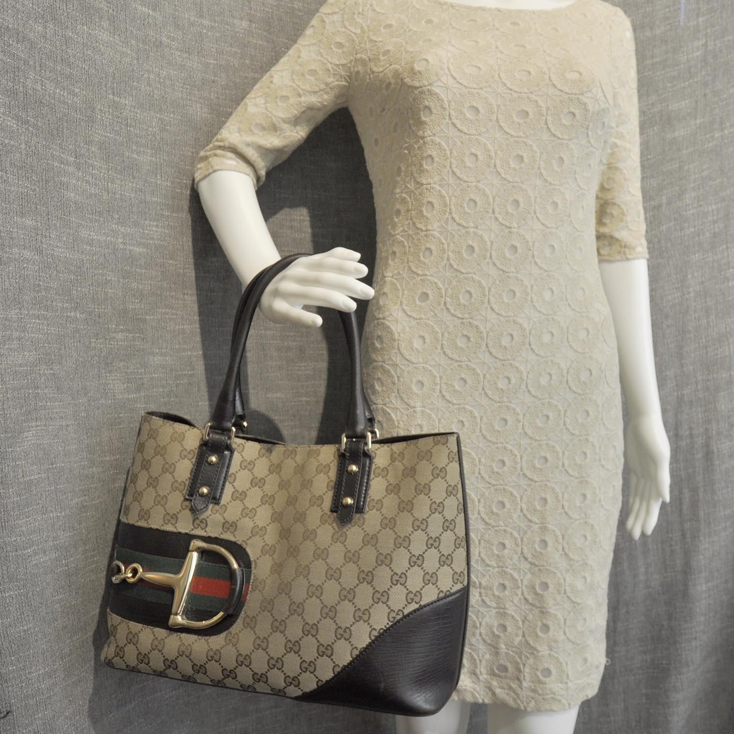 Gucci Monogram Hasler Tote 4 of 13