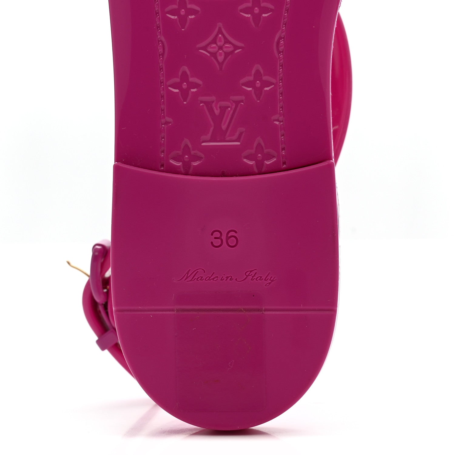 Louis Vuitton Rubber Bikini Thong Flat Sandals 36 Pink 1771486