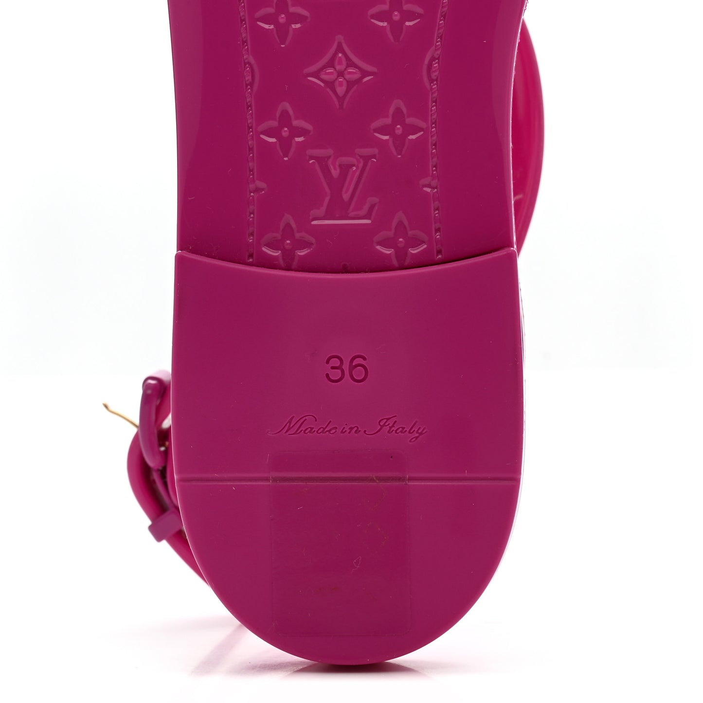 Rubber Bikini Thong Flat Sandals 36 Pink